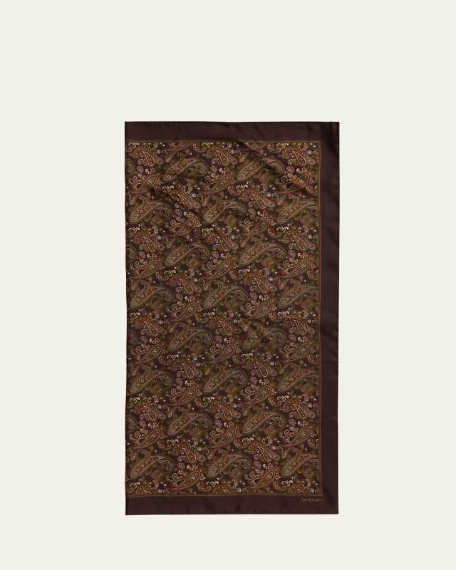Paisley-Print Silk Scarf
